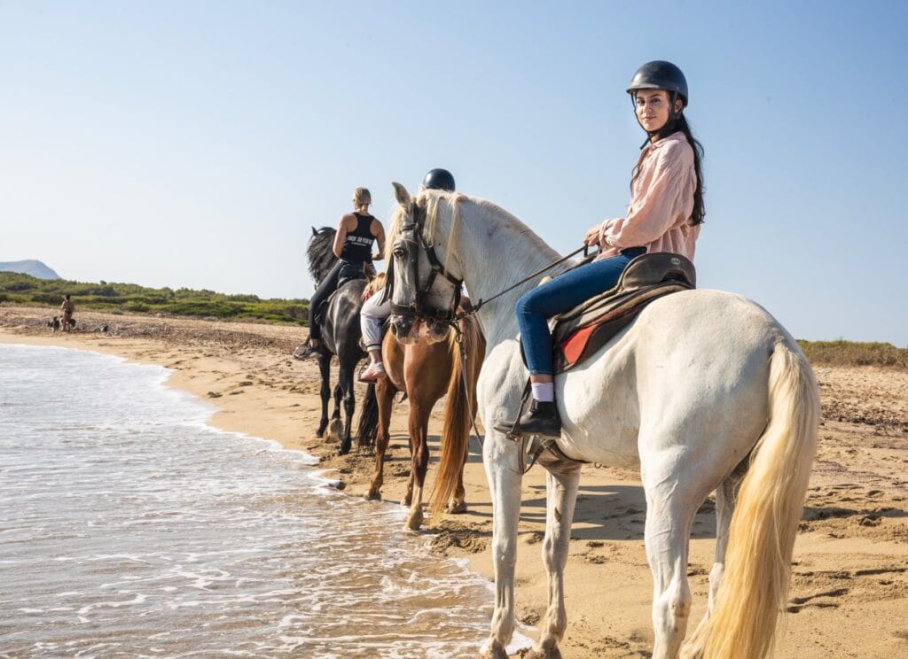 Coastal best Horse riding in Mallorca along Alcudia Bay 